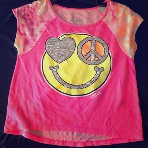 Pink & Tie-dye emoji shirt